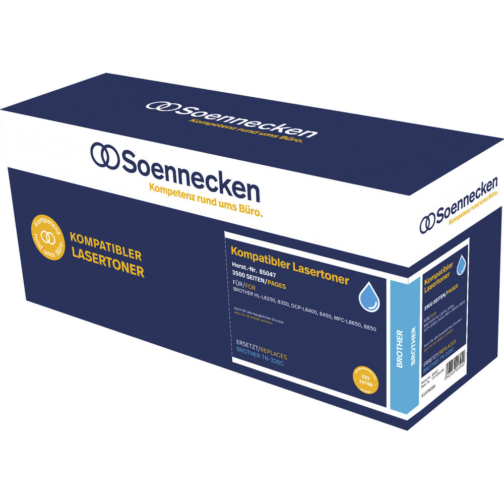 Soennecken Toner 85047 wie Brother TN326C cyan