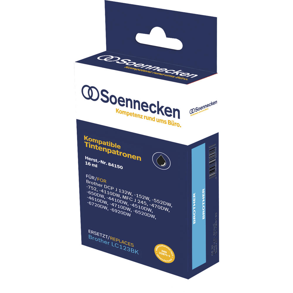 Soennecken Tintenpatrone 84150 wie Brother LC123BK