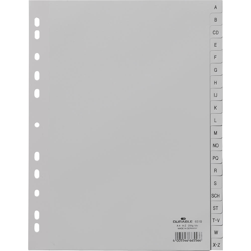 DURABLE Register 651010 DIN A4 volldeckend A-Z