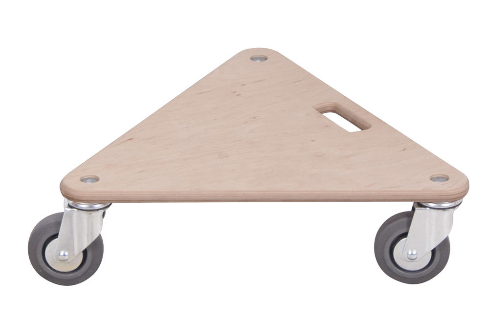 Transportroller Wood m. Griffloch, Tragkraft 200kg | Vollgummi