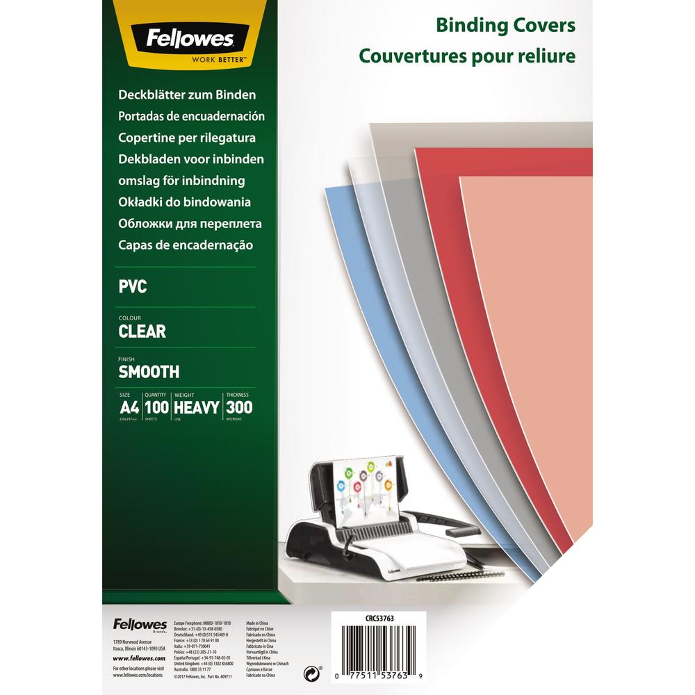 Fellowes Deckblatt 53763 DIN A4 300mic transparent