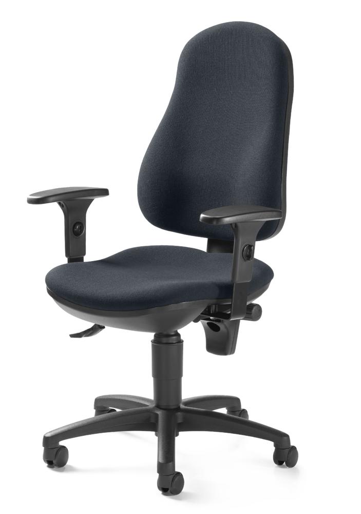 Bürostuhl BASE ART 70 mit Armlehnen | Anthrazit | verstellbare Armlehnen