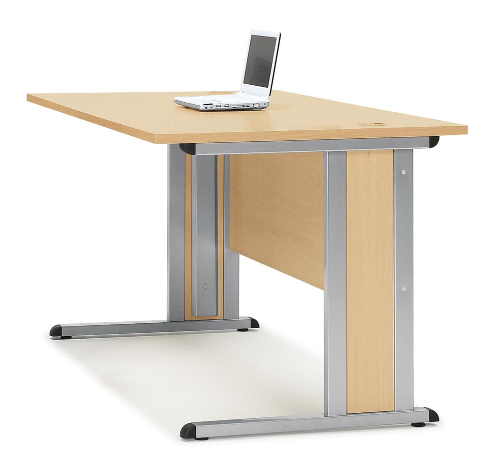 Schreibtisch Basic MULTI MODUL | Buchedekor | 1600 | Alusilber