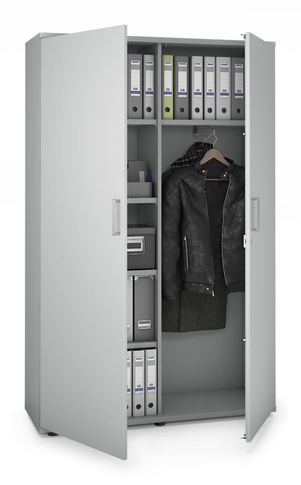 Garderobenschrank MULTI MODUL-PRO | Lichtgrau | 1200 | 1890 mm (5 OH)