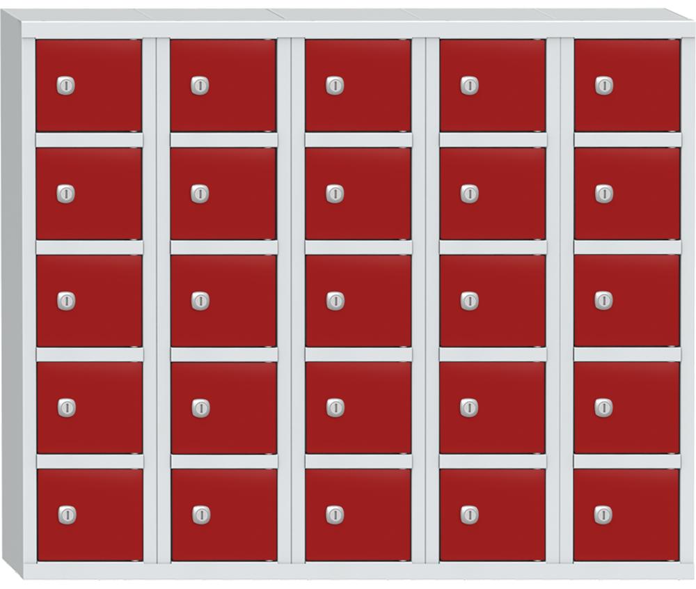 Wertfachschrank mit 25 Fächern | Feuerrot RAL 3000