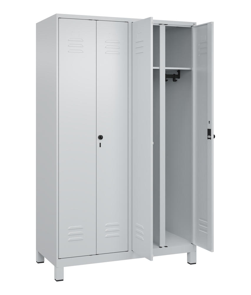 Arbeitsstättenspind CLASSIC PLUS, mit Füßen | Lichtgrau RAL 7035 | mit Füßen | Lichtgrau RAL 7035 | 300 | 4