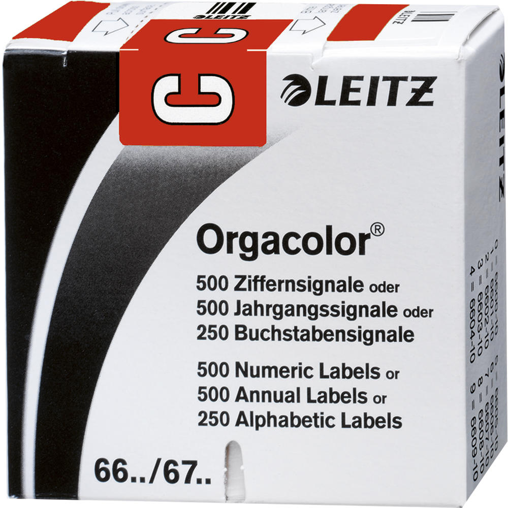 Leitz Buchstabensignal Orgacolor 66121000 C rot
