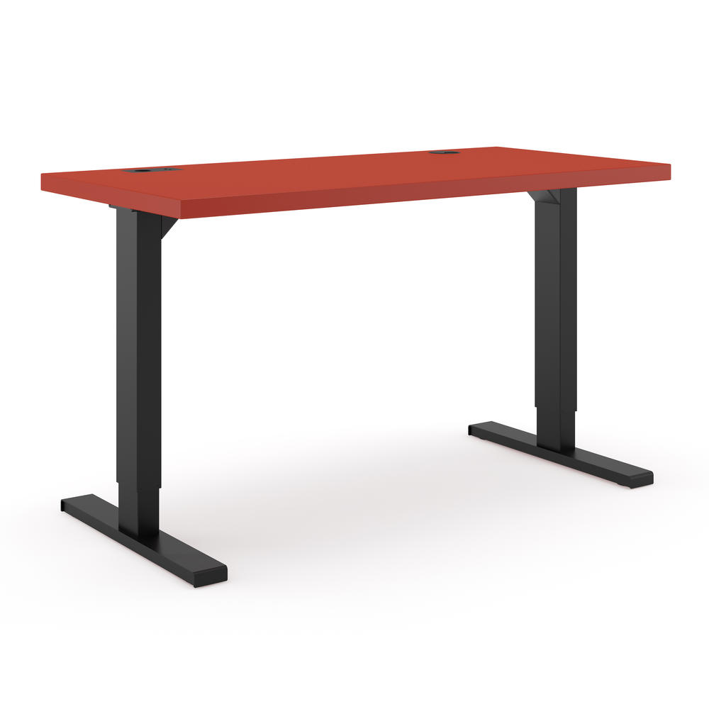 Höhenverstellbarer Schreibtisch Basic ELEMENTS | Rot | Schwarz