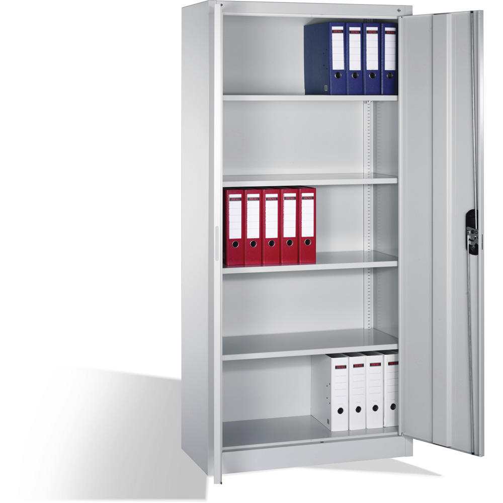 Bürostahlschrank Ergo-Lock, ohne Fachböden | Lichtgrau RAL 7035 | 930 | 400