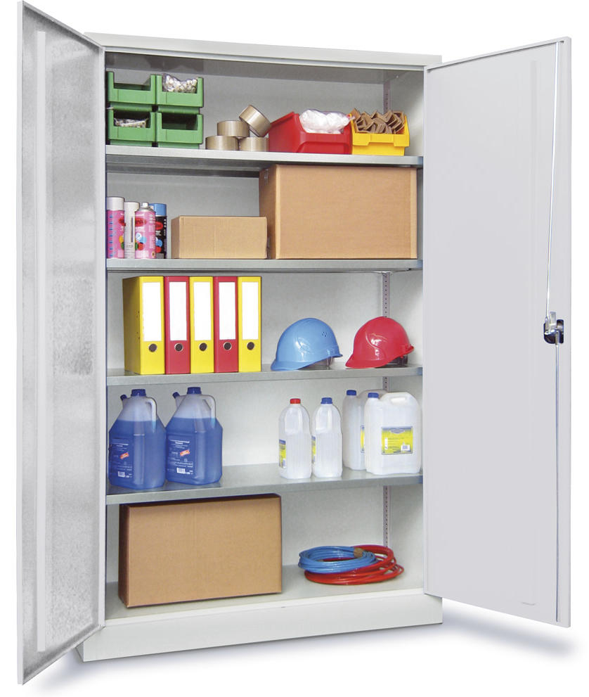 Material-Stahlschrank | Lichtgrau RAL 7035 | 1200 | 600 | Lichtgrau RAL 7035