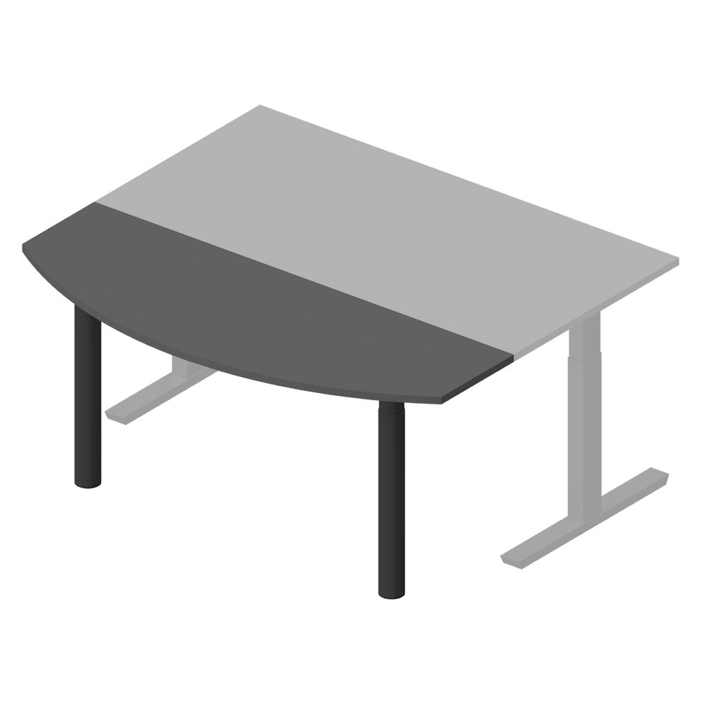 Anbauplatte gerundet PROFI MODUL | Anthrazit | Tiefschwarz RAL 9005
