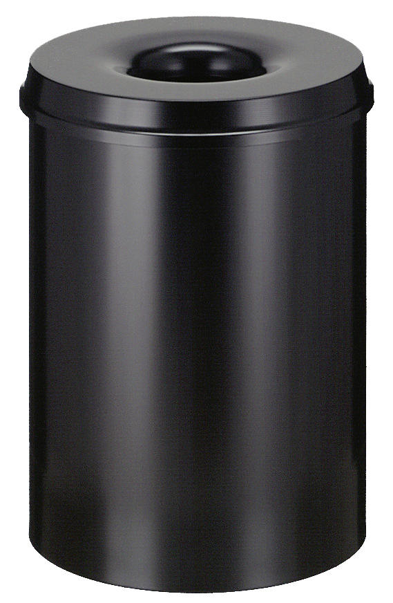 Feuerlöschender Papierkorb 30 Liter | Schwarz | 30,00