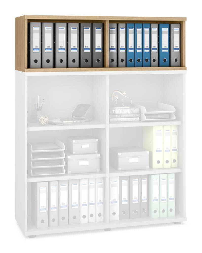 Aufsatzregal PROFI MODUL | Eiche hell | 1200 | 390 mm (1 OH)