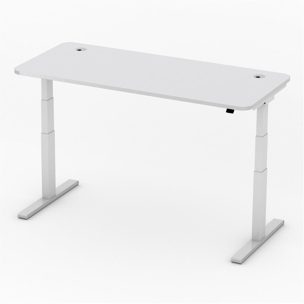 Höhenverstellbarer Schreibtisch iMODUL | Lichtgrau | 1800 | Rechteck