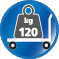 Belastbar bis 120 kg Belastbar bis 120 kg