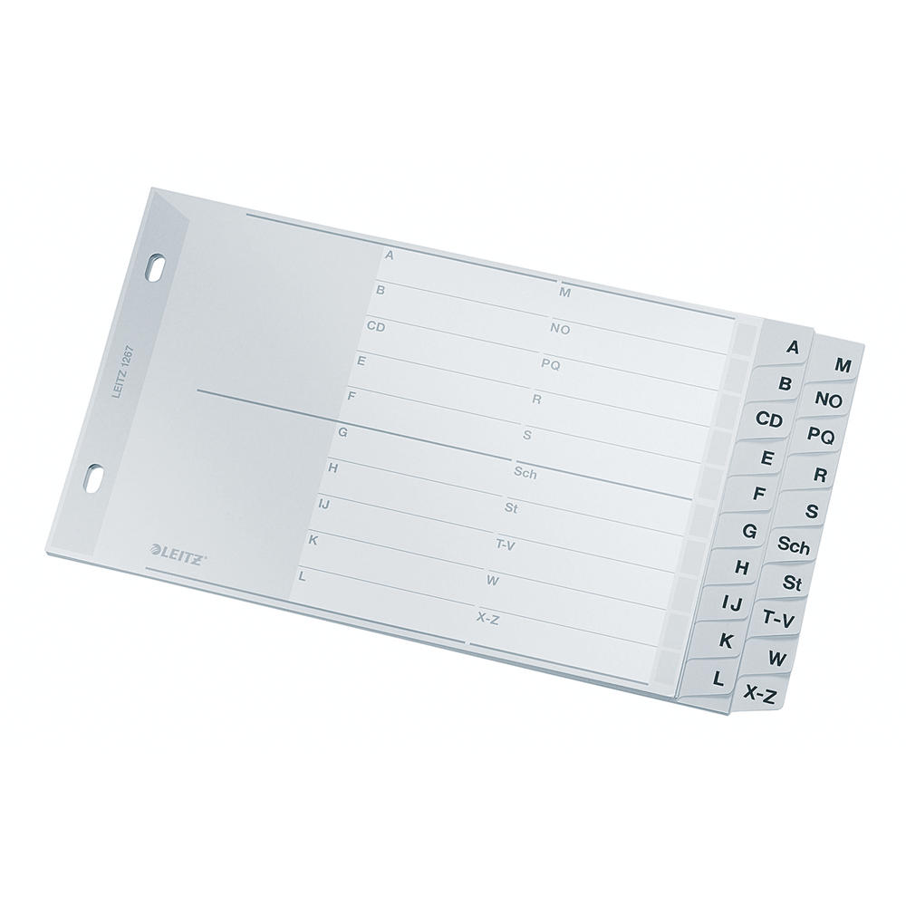 Leitz Register 12670000 DIN A5 quer A-Z 20Bl. PP