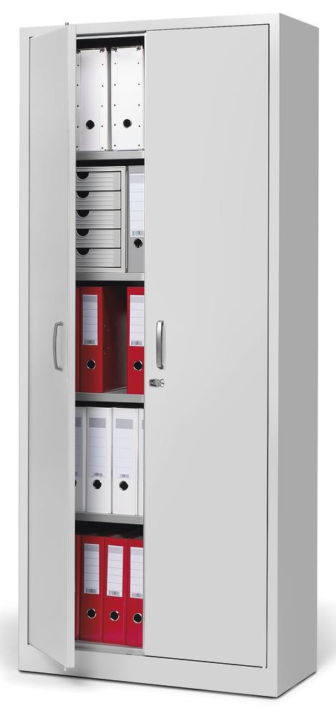 Flügeltürenschrank BASE LINE | Lichtgrau | 1200
