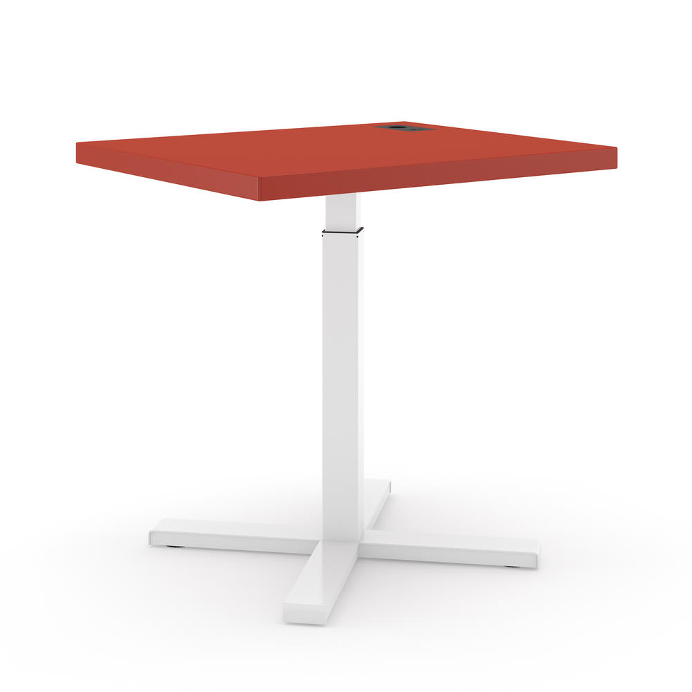 Höhenverstellbarer Schreibtisch Basic ELEMENTS | Rot | Weiß