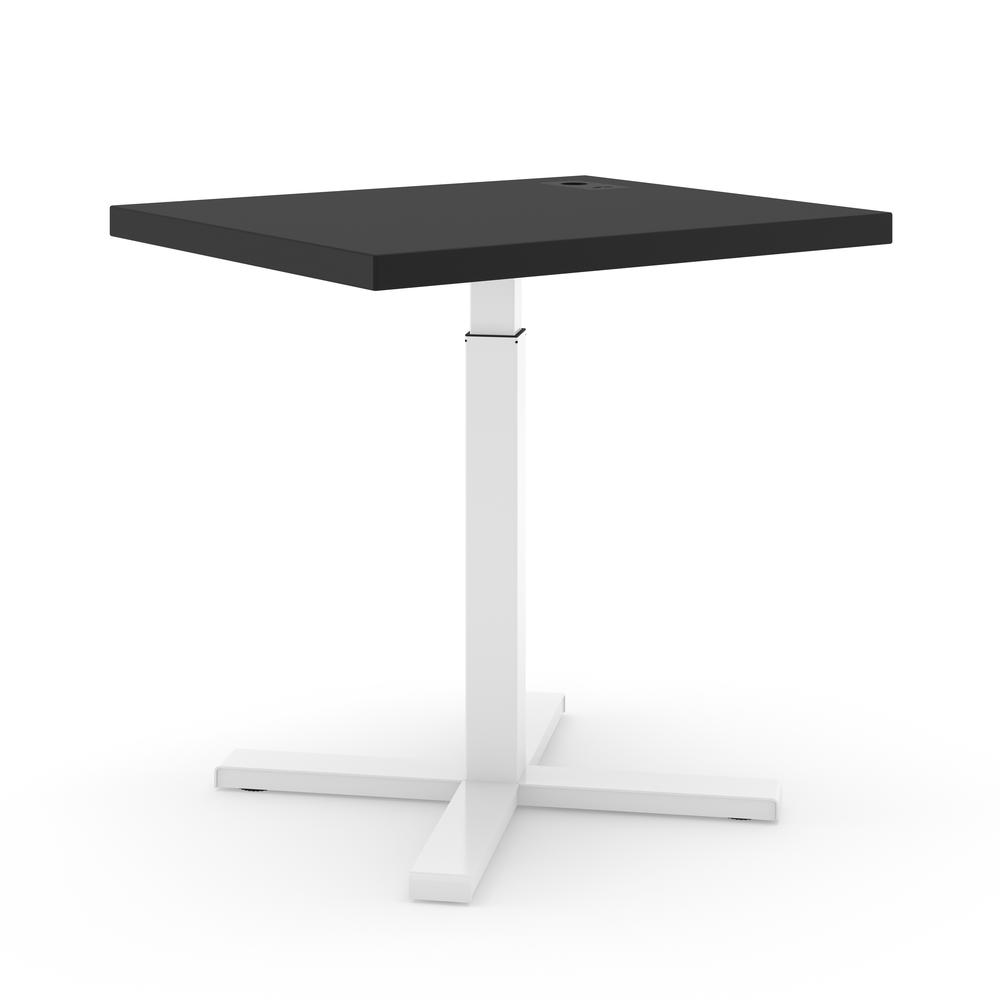 Höhenverstellbarer Schreibtisch Basic ELEMENTS | Schwarz | Weiß