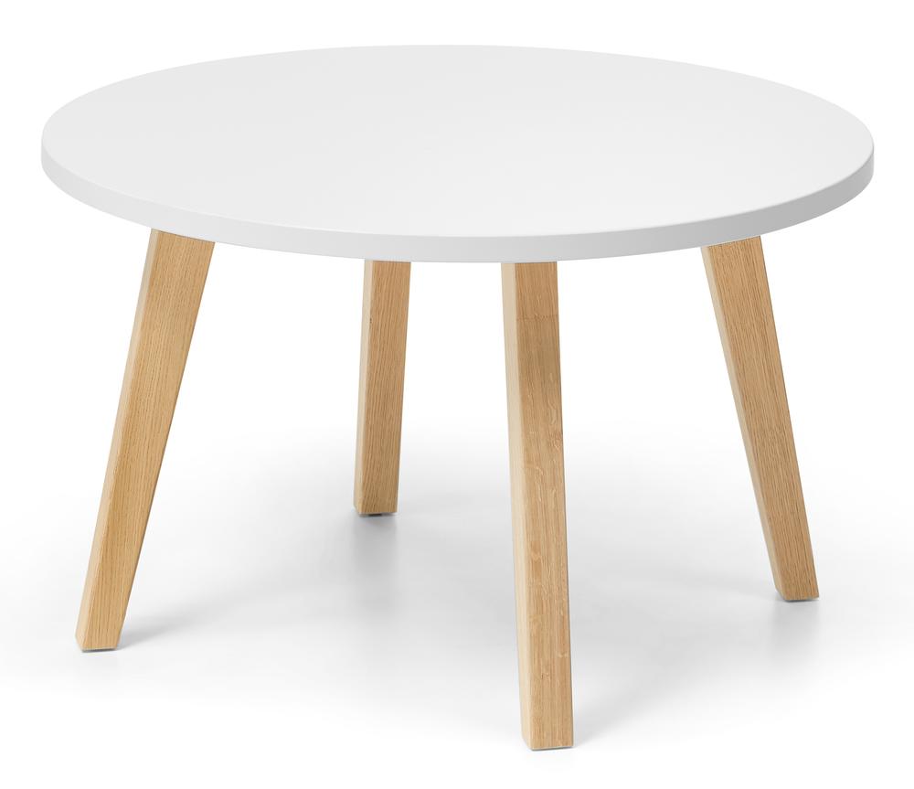 Beistelltisch OAK | Weiß | Rund