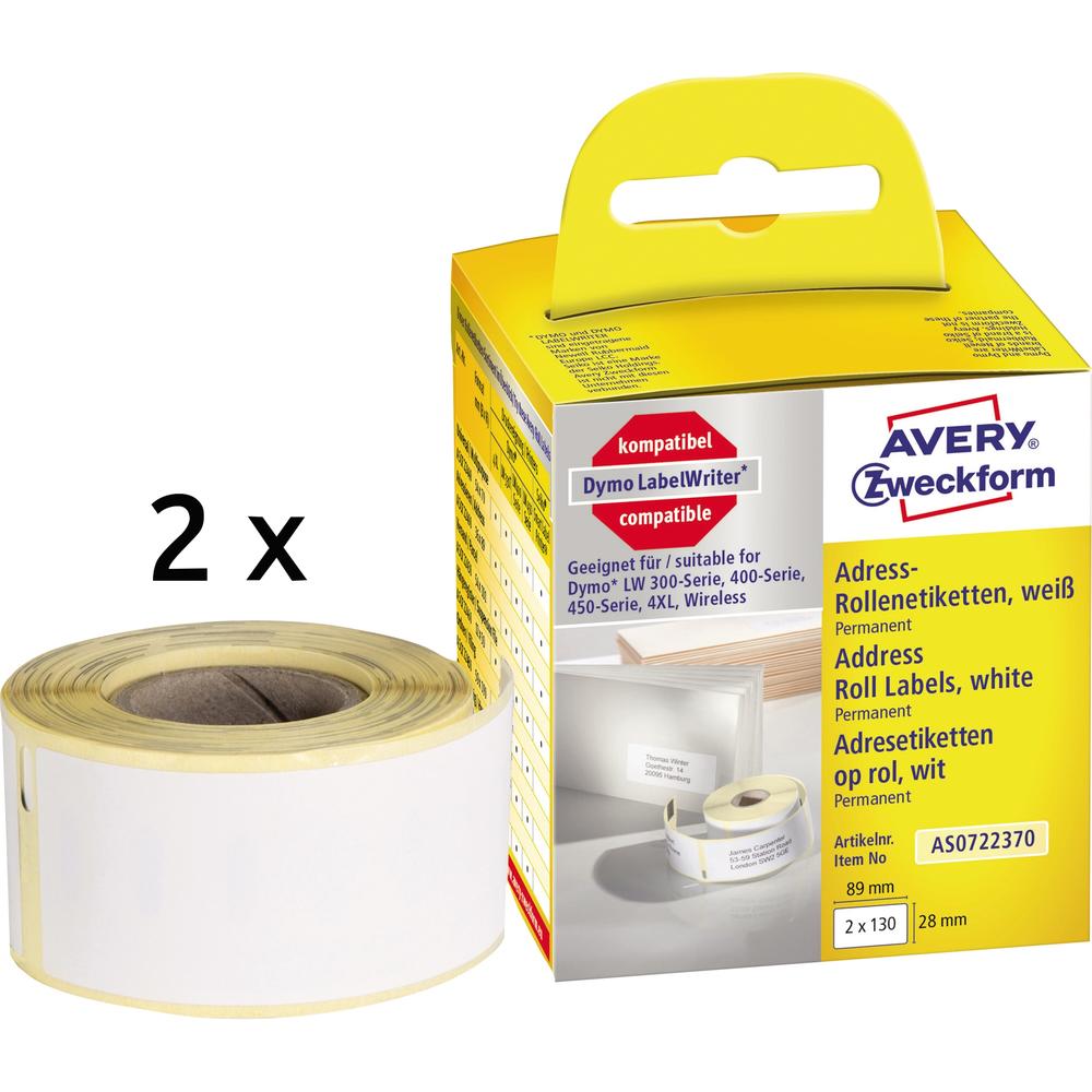 Avery Zweckform Etikett AS0722370 89x28mm 130