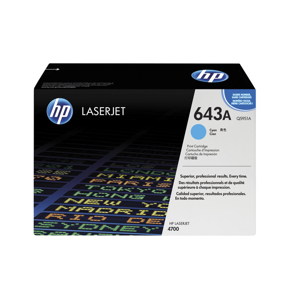 HP Toner Q5951A 643A 10.000Seiten cyan