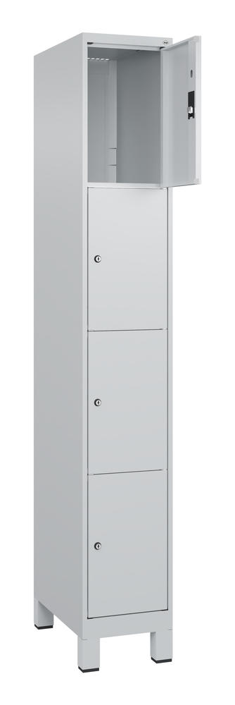 Schließfachschrank CLASSIC PLUS, mit Füßen | Lichtgrau RAL 7035 | mit Füßen | Lichtgrau RAL 7035 | 300 | 1 | 4