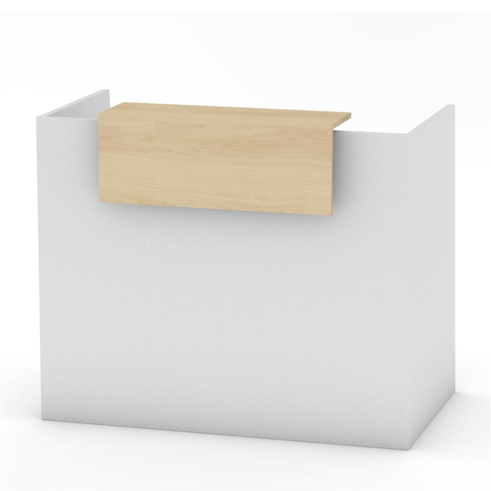 Theke LIBRA ECO | Lichtgrau | 1300 | Aufsatz Buchedekor