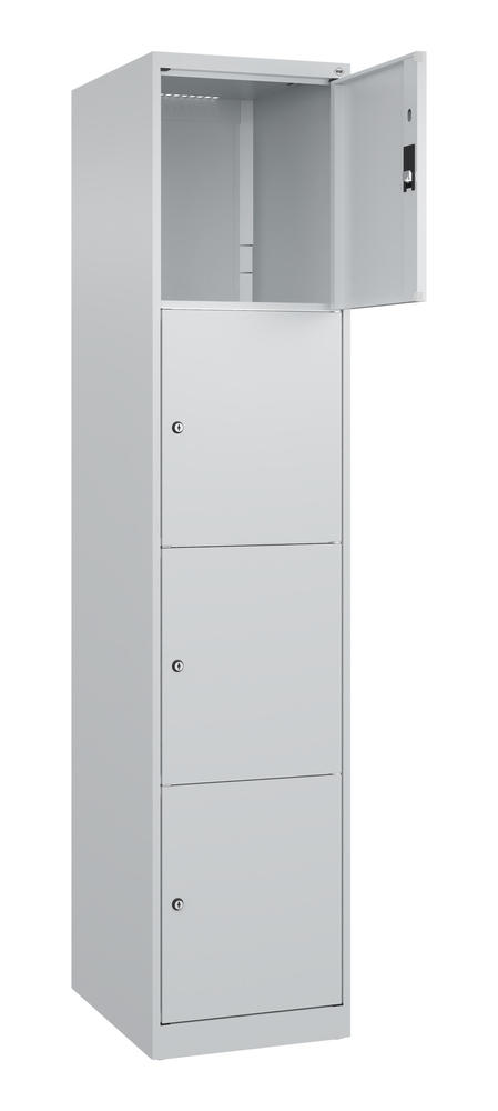 Schließfachschrank CLASSIC PLUS, bodenstehend | Lichtgrau RAL 7035 | Bodenstehend | Lichtgrau RAL 7035 | 400 | 1 | 4