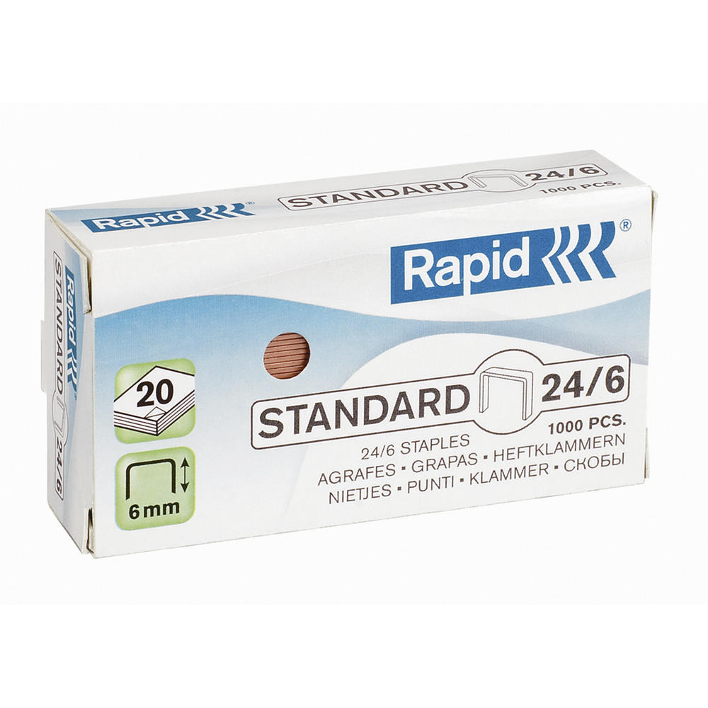 Rapid Heftklammer Standard 2485570 24/6 verkupfert