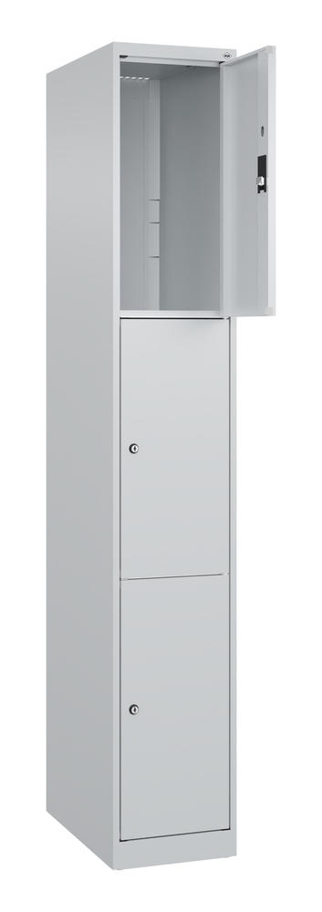 Schließfachschrank CLASSIC PLUS, bodenstehend | Lichtgrau RAL 7035 | Bodenstehend | Lichtgrau RAL 7035 | 300 | 1 | 3