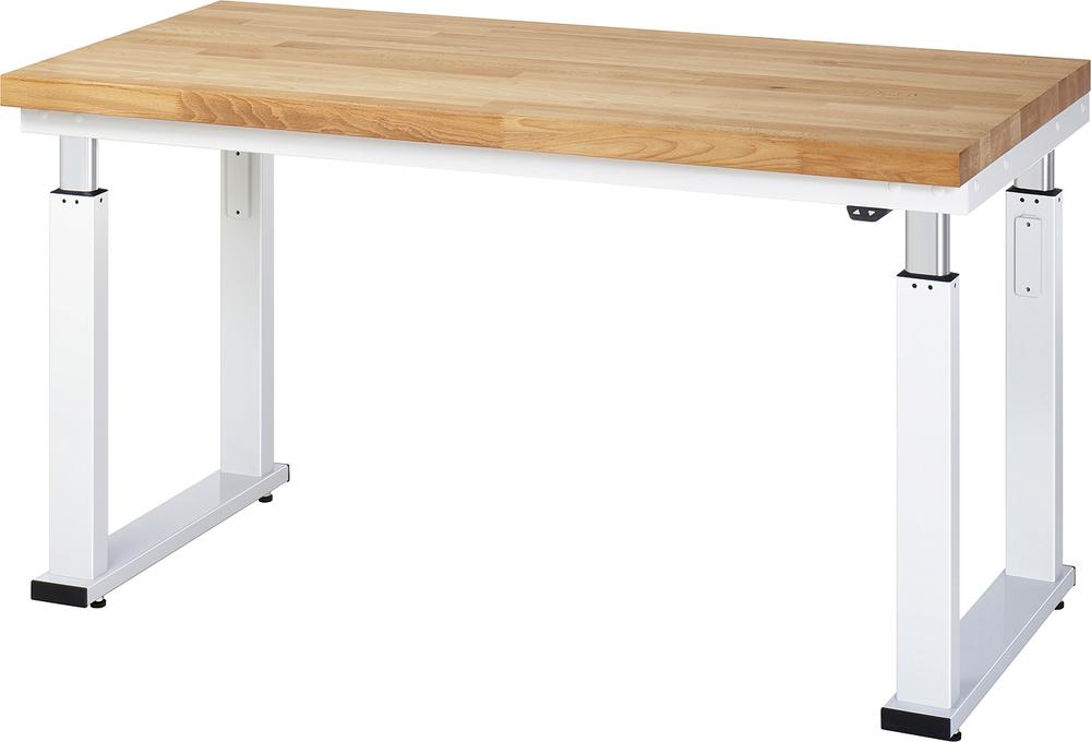 Werkbank SERIE E6 - Flächenlast bis zu 600 kg | 1500 | 700 | Buche-Massiv-Arbeitsplatte | 600