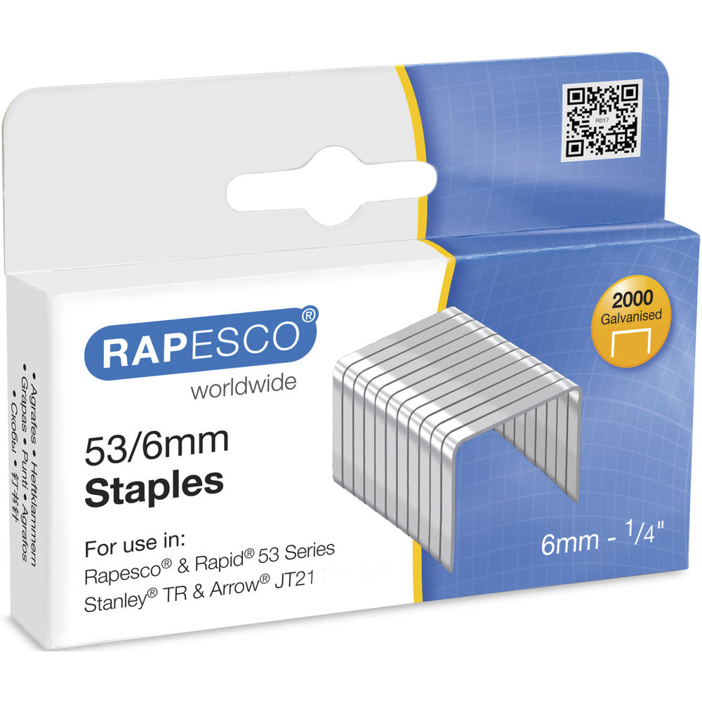 RAPESCO Heftklammer 751 53/6 verzinkt 2.000