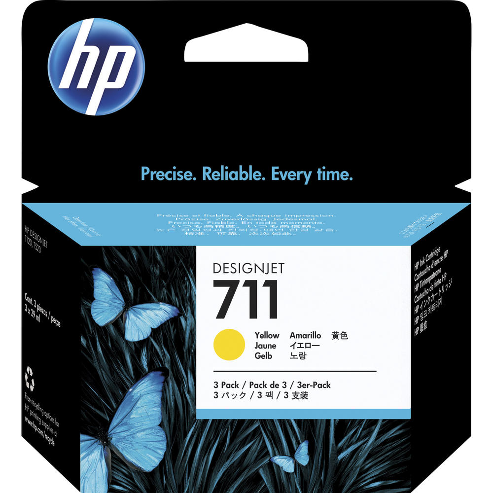 HP Tintenpatrone CZ136A 711 gelb 3x29ml 3