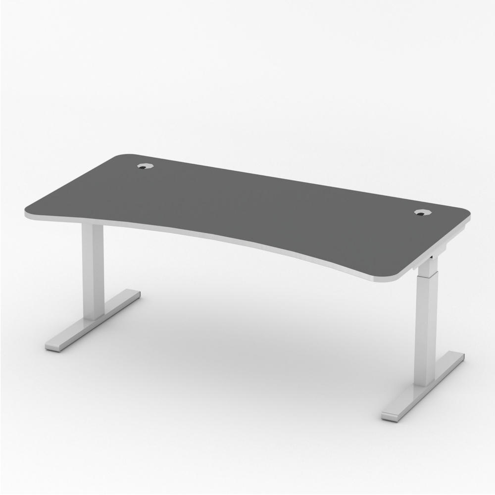 Schreibtisch Cockpitform iMODUL | Anthrazit | 1800 | Cockpit