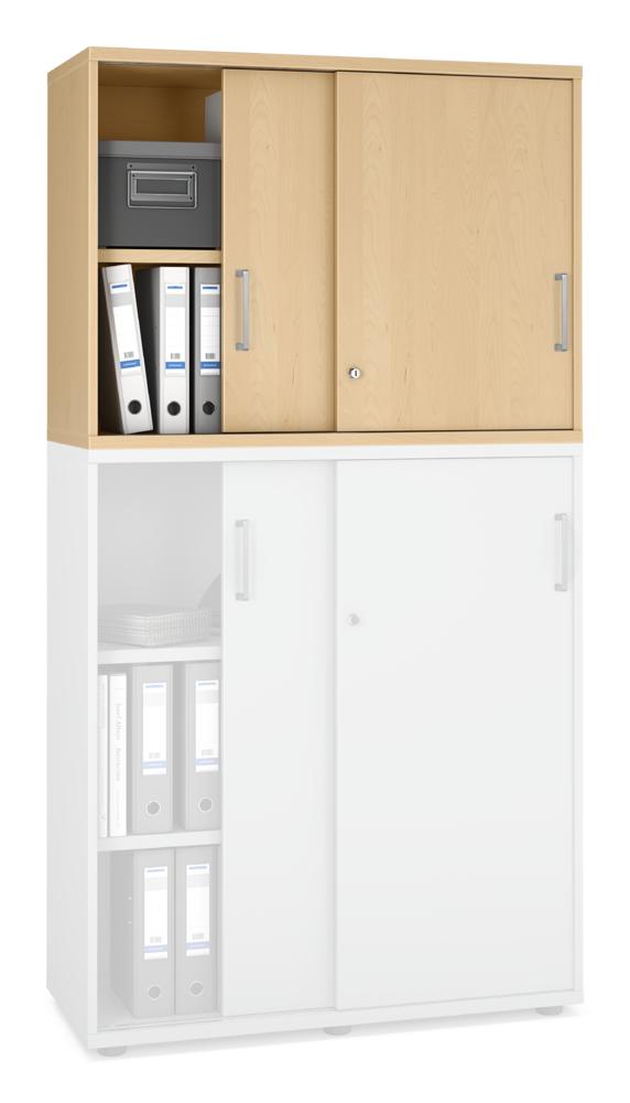 Schiebetüren-Aufsatzschrank MULTI MODUL-PRO | Buchedekor | 1000 | 750 mm (2 OH)