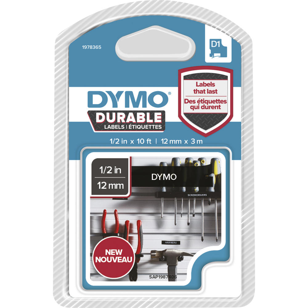 DYMO Schriftbandkassette D1 1978365 12mmx3m ws auf