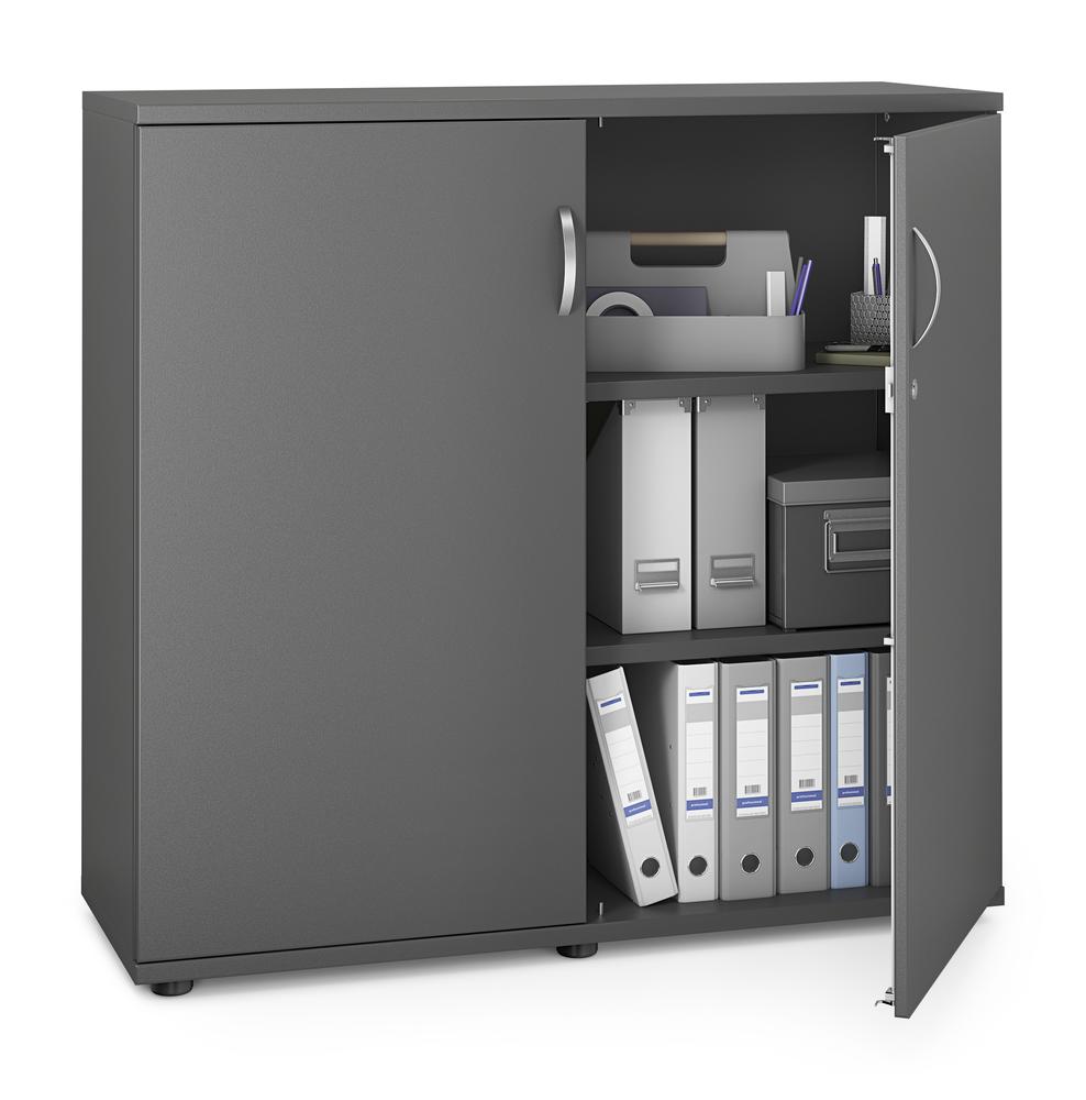 Flügeltürenschrank PROFI MODUL | Anthrazit | 1200 | Türanschlag Mitte | 1140 mm (3 OH)