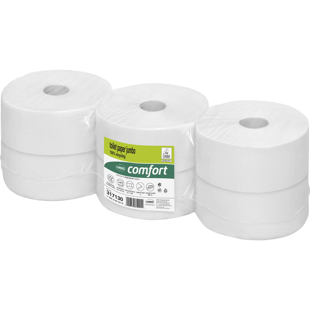 Satino Toilettenpapier 317130 Jumborolle 2lg hw