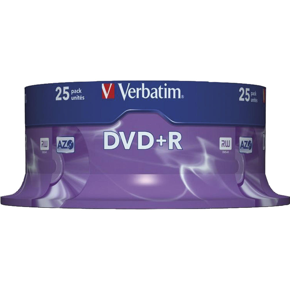 Verbatim DVD+R 43500 16x 4,7GB 120Min. Spindel 25