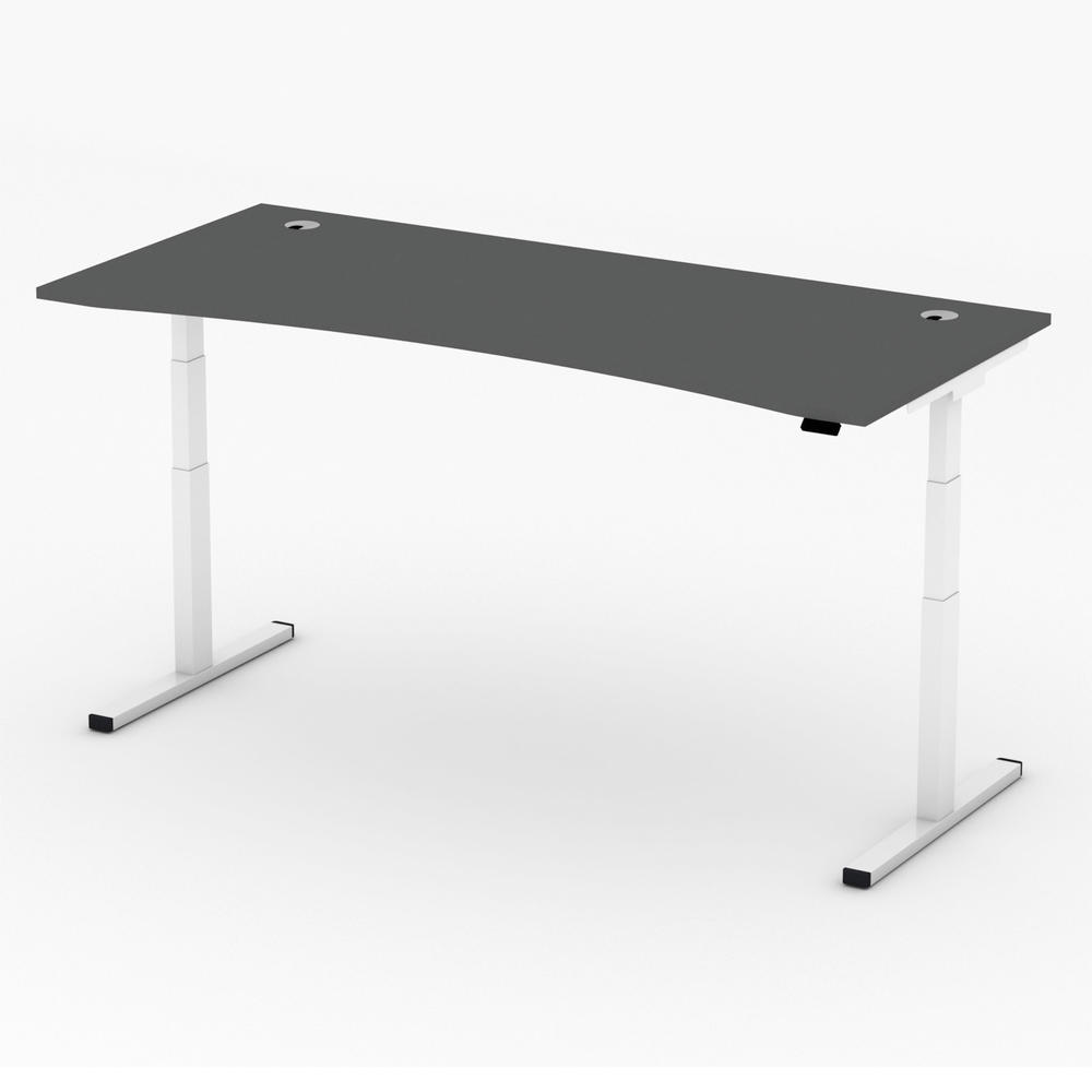 Höhenverstellbarer Schreibtisch MULTI MODUL-PRO | Anthrazit | 1800 | Weiß