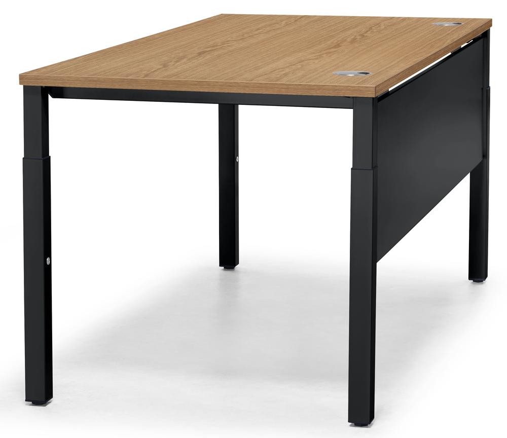 Schreibtisch 4-Fuß PROFI MODUL | Nussdekor | 800 | Schwarz