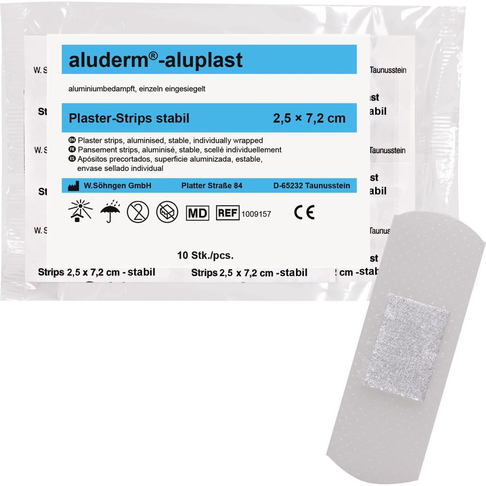 aluderm Pflaster aluplast Strips 1009157 2,5x7,2cm