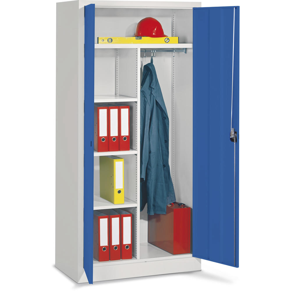 Material-/ Garderobenschrank | Enzianblau RAL 5010 | 600