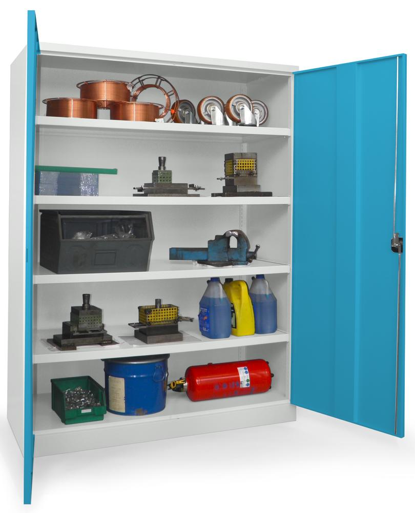 Schwerlastschrank ohne Mitteltrennwand | Lichtblau RAL 5012 | 1470 | ohne Schubladen