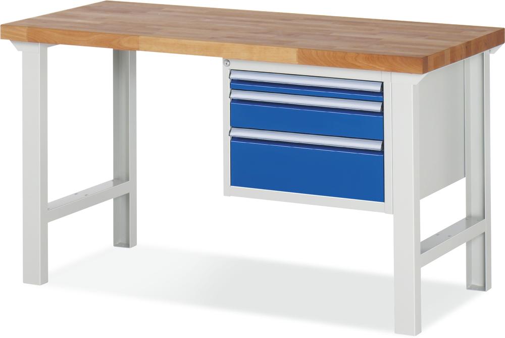 XXL-Werkbänke - 3 Schubladen 1x60, 1x120, 1x180 mm | 1500 | 700