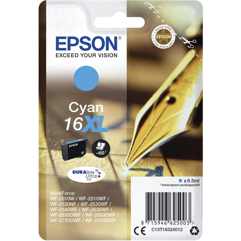 Epson Tintenpatrone C13T16324012 6,5ml cyan