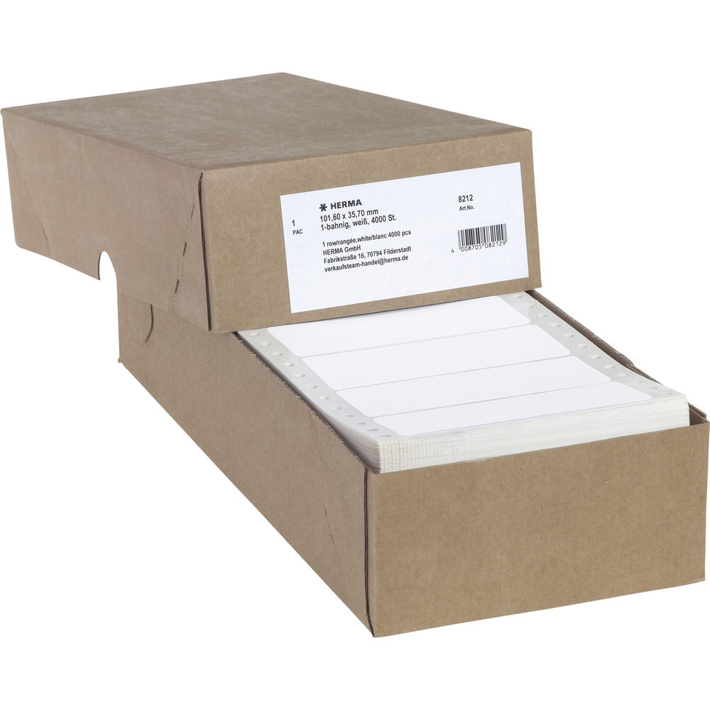 HERMA Computeretikett 8212 101,6x35,7mm weiß 4.000