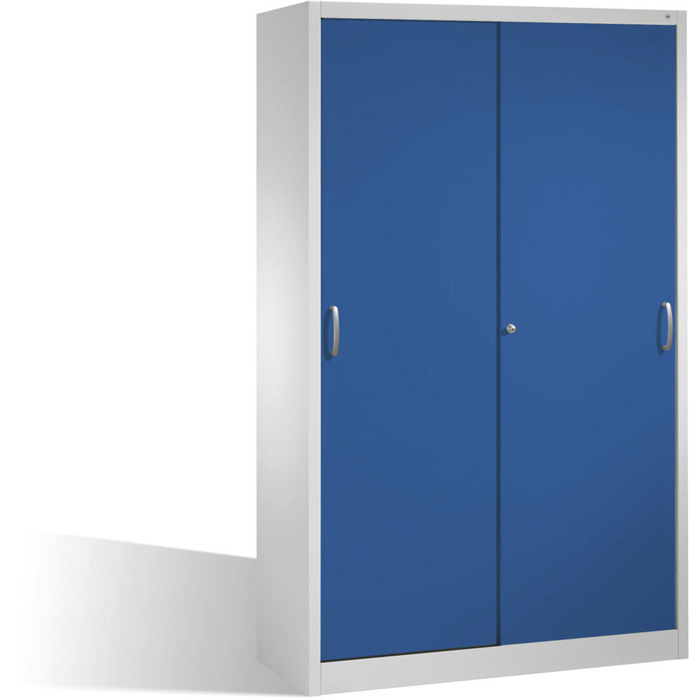 Schiebetürenschrank SYSTEM STB 100 | Enzianblau RAL 5010 | 1200 | 500