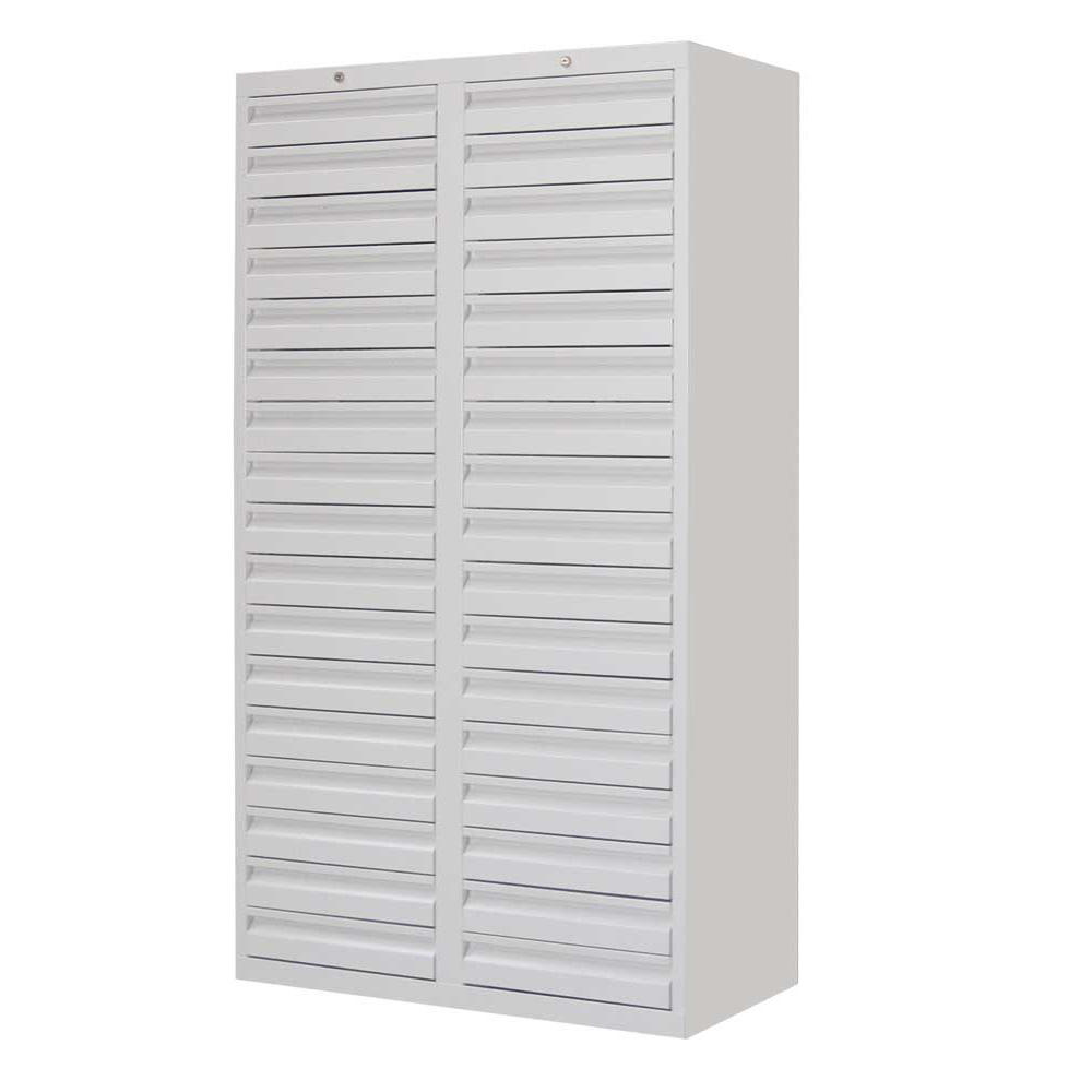 Schubladenschrank SB 200 | Lichtgrau RAL 7035 | 1000 | 34 Schübe